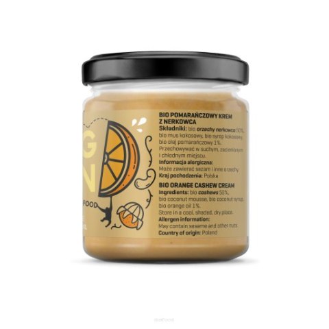 Bio Krem Orzechowo Pomarańczowy 200 g Bio Krem Orzechowo Pomarańczowy 200 g