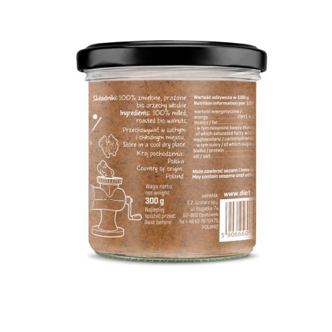 Bio Krem z Orzechów Włoskich 300 g Bio Krem z Orzechów Włoskich 300 g