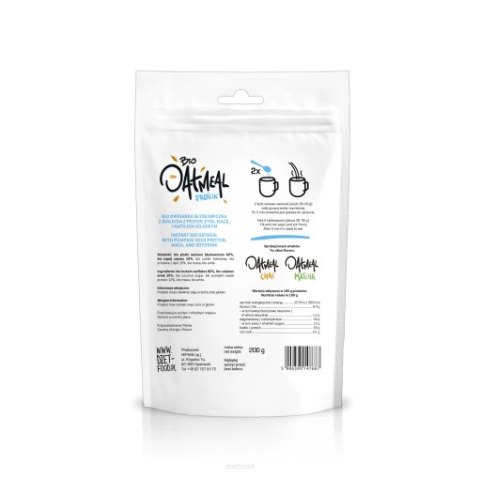 Bio Oatmeal Protein - Pumpkin and Maca 200 g Bio Oatmeal Protein - Pumpkin and Maca 200 g