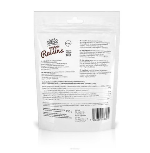 Bio Rodzynki Sułtańskie 250 g Bio Rodzynki Sułtańskie 250 g