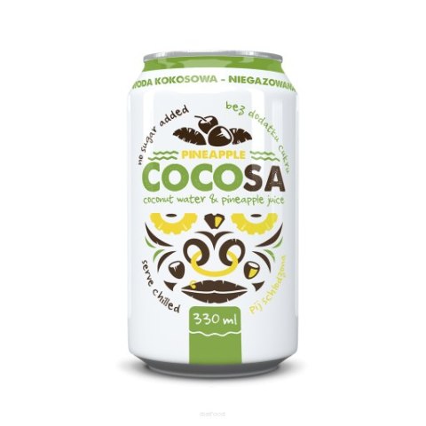 Cocosa Woda Kokosowa Niegazowana z sokiem z Ananasa NFC 330 ml Cocosa Woda Kokosowa Niegazowana z sokiem z Ananasa NFC 330 ml