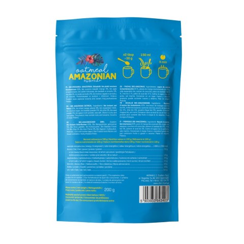 Bio Oatmeal Amazonian with Prebiotic 200 g Bio Oatmeal Amazonian with Prebiotic 200 g
