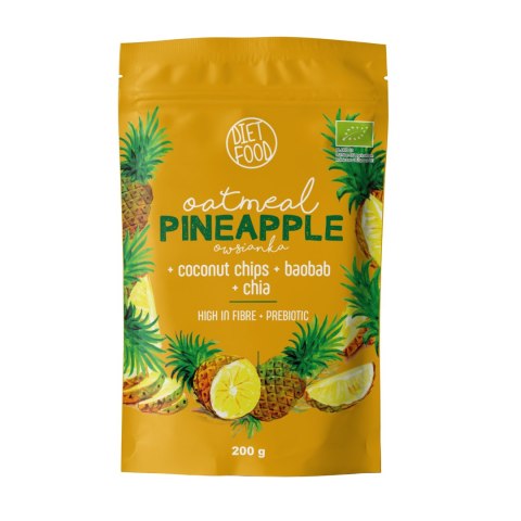 Bio Owsianka Ananasowa z Prebiotykiem 200 g Bio Owsianka Ananasowa z Prebiotykiem 200 g