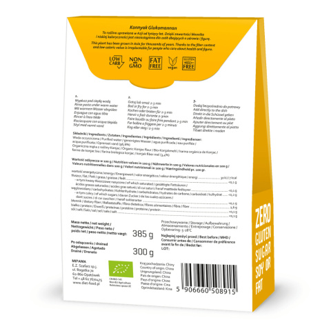 Bio Makaron Shirataki Konjac Spaghetti 385 g Bio Makaron Shirataki Konjac Spaghetti 385 g