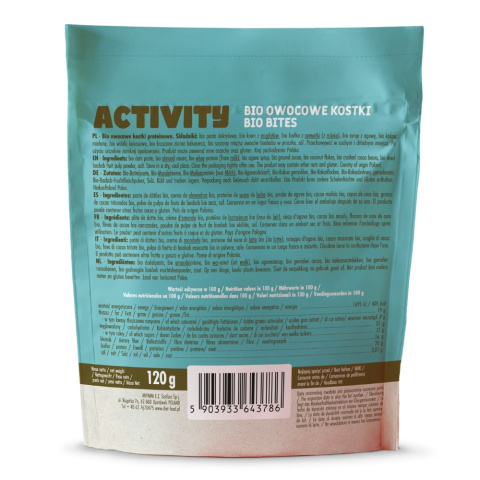Bio Bites ACTIVITY fruit cubes - with protein 120 g Bio Bites ACTIVITY fruit cubes - with protein 120 g