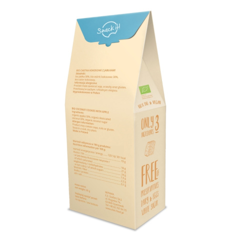 Bio Ciasteczka Kokosowe Jabłko 80 g Bio Ciasteczka Kokosowe Jabłko 80 g