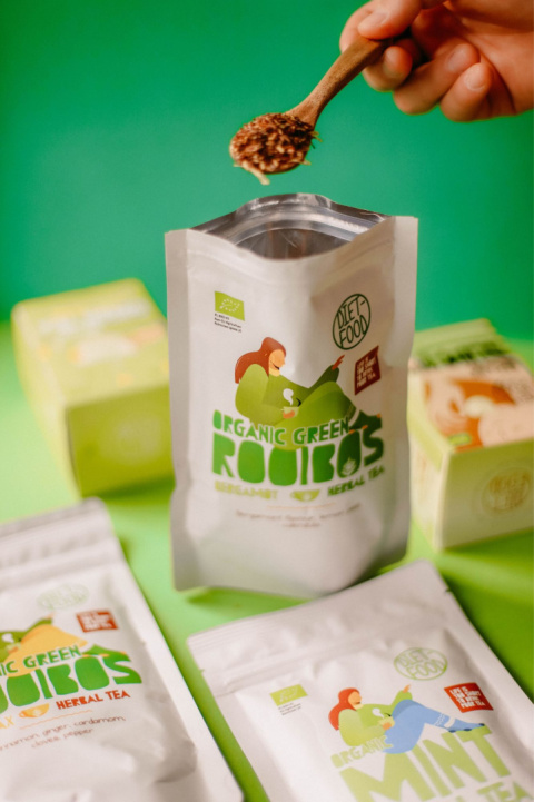 Bio Herbata Zielony Rooibos z Bergamotką Liście 100 g Bio Herbata Zielony Rooibos z Bergamotką Liście 100 g