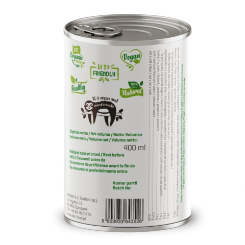 Bio coconut milk 22% - can 400 ml Bio coconut milk 22% - can 400 ml