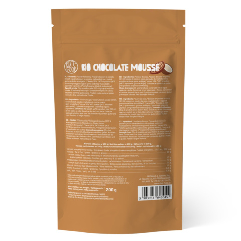 Bio Chocolate Mousse - powder 200 g Bio Chocolate Mousse - powder 200 g