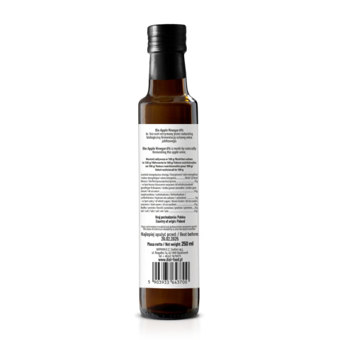 Bio Ocet Jabłkowy 6% 250 ml Bio Ocet Jabłkowy 6% 250 ml