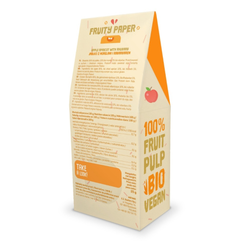 Bio Paper Apple with Apricots and Rhubarb 25 g Bio Paper Apple with Apricots and Rhubarb 25 g