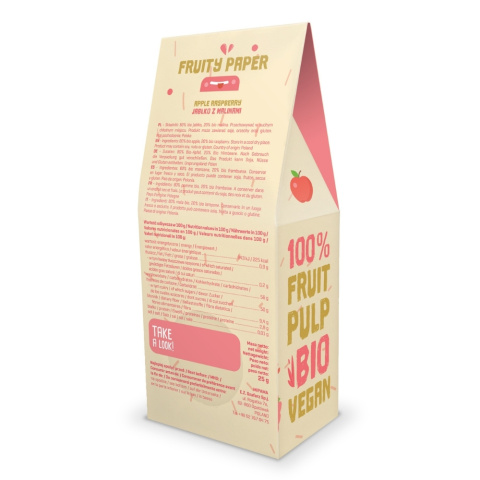 Bio Papier Owocowy Jabłko i Malina 25 g Bio Papier Owocowy Jabłko i Malina 25 g