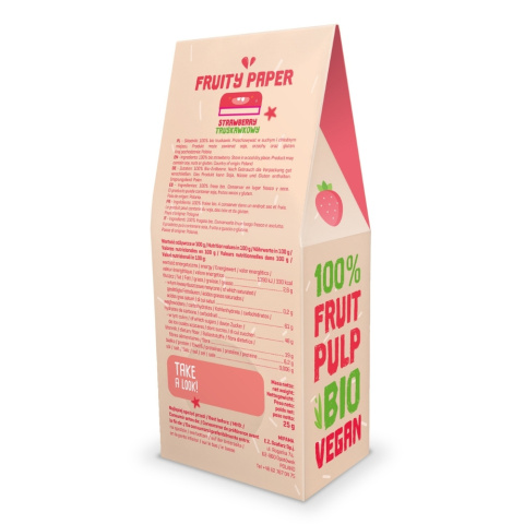 Bio Papier Owocowy Truskawka 25 g Bio Papier Owocowy Truskawka 25 g