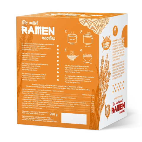 Bio Ramen Makaron Jaglany 280 g Bio Ramen Makaron Jaglany 280 g