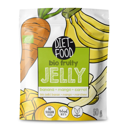 Bio Żelki Owocowe - Banan, Mango i Marchew 50 g
