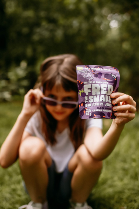 Bio Żelki Owocowe Fred The Snake - Czarna Porzeczka 30 g Bio Żelki Owocowe Fred The Snake - Czarna Porzeczka 30 g