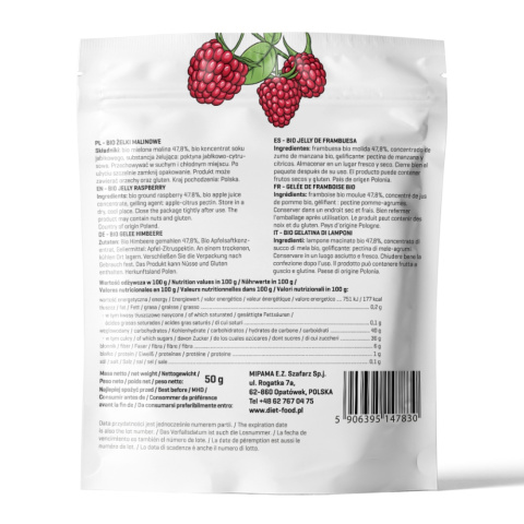 Bio Żelki Owocowe Malina 50 g Bio Żelki Owocowe Malina 50 g
