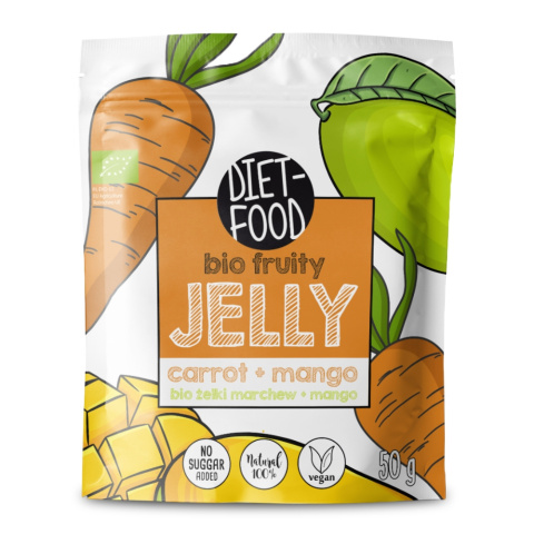 Bio Żelki Owocowe - Marchew i Mango 50 g Bio Żelki Owocowe - Marchew i Mango 50 g