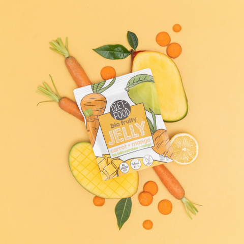 Bio Żelki Owocowe - Marchew i Mango 50 g Bio Żelki Owocowe - Marchew i Mango 50 g