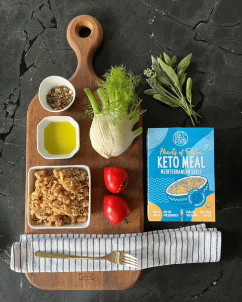 Keto Posiłek z Serc Palmy - danie śródziemnomorskie 255 g Keto Posiłek z Serc Palmy - danie śródziemnomorskie 255 g