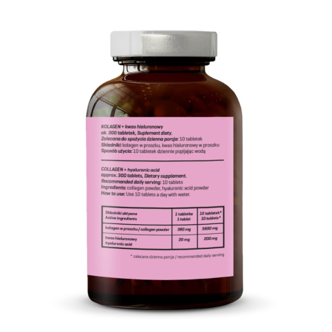 Kolagen z kwasem hialuronowym 120 g - ok. 300 tab. Kolagen z kwasem hialuronowym 120 g - ok. 300 tab.
