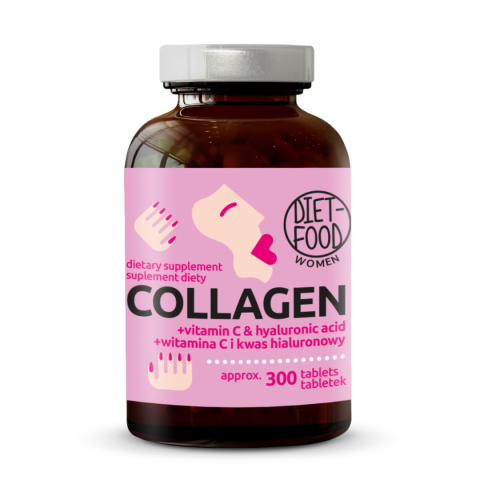 Collagen with hyaluronic acid and vitamin C 150 g - approx. 300 tabs. Collagen with hyaluronic acid and vitamin C 150 g - approx. 300 tabs.