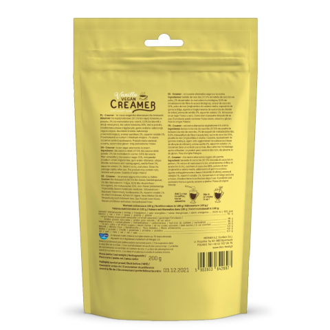 Wegańska Śmietanka do Kawy - Wanilia 200 g Wegańska Śmietanka do Kawy - Wanilia 200 g