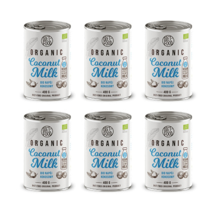 SET 6x Bio Coconut Milk 17% - can 400 ml