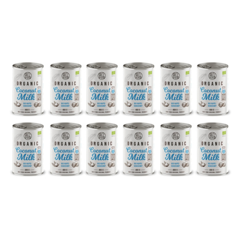 SET 12x Bio Coconut Milk 17% - can 400 ml SET 12x Bio Coconut Milk 17% - can 400 ml