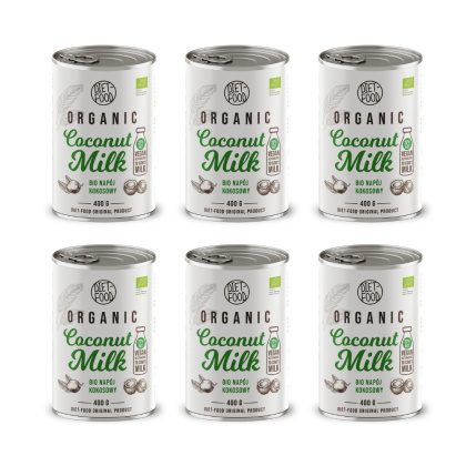 ZESTAW 6x Bio Mleczko kokosowe 22% - puszka 400 ml