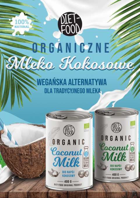 ZESTAW 6x Bio Mleczko kokosowe 22% - puszka 400 ml ZESTAW 6x Bio Mleczko kokosowe 22% - puszka 400 ml