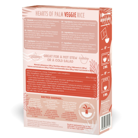 1+1 FREE! Keto Rice Noodles Hearts of Palm - box 255 g 1+1 FREE! Keto Rice Noodles Hearts of Palm - box 255 g