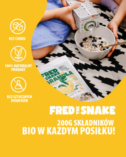 Bio Granola Fred The Snake - Pineapple and Banana 200 g Bio Granola Fred The Snake - Pineapple and Banana 200 g