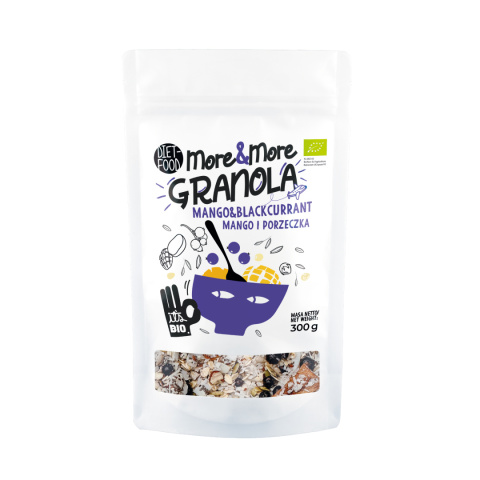 Bio Granola More&More - Mango i Czarna Porzeczka 300 g Bio Granola More&More - Mango i Czarna Porzeczka 300 g