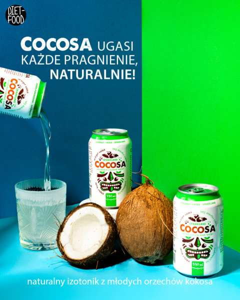 Cocosa Woda Kokosowa Niegazowana z sokiem z Ananasa NFC 330 ml Cocosa Woda Kokosowa Niegazowana z sokiem z Ananasa NFC 330 ml