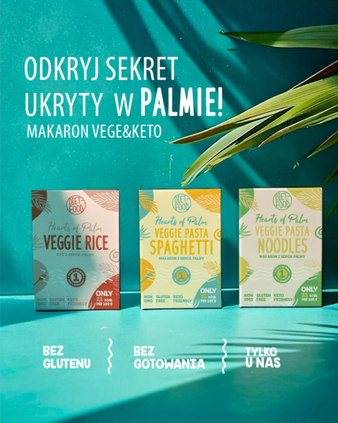 Keto makaron Spaghetti z Serca Palmy - pudełko 255 g Keto makaron Spaghetti z Serca Palmy - pudełko 255 g