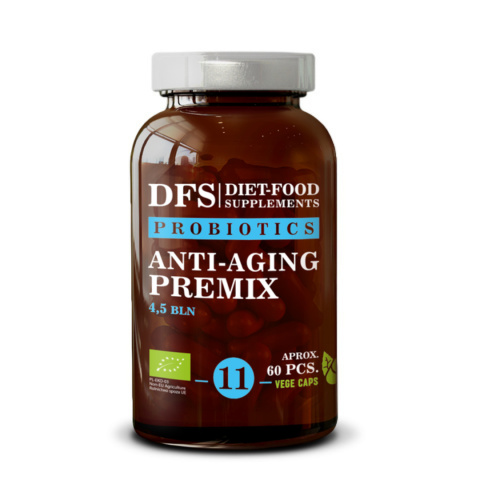 Probiotyk Nr 11. Bio Anti Ageing Premix 27 g - ok. 60 kaps. Probiotyk Nr 11. Bio Anti Ageing Premix 27 g - ok. 60 kaps.