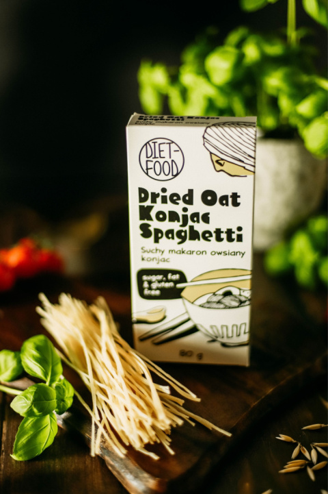 Suchy Makaron Owsiany Shirataki Konjac Spaghetti 80 g Suchy Makaron Owsiany Shirataki Konjac Spaghetti 80 g