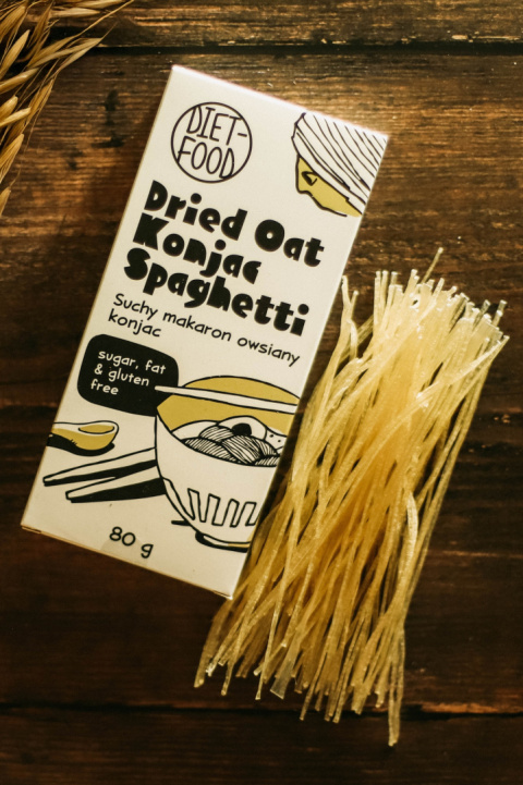 Suchy Makaron Owsiany Shirataki Konjac Spaghetti 80 g Suchy Makaron Owsiany Shirataki Konjac Spaghetti 80 g
