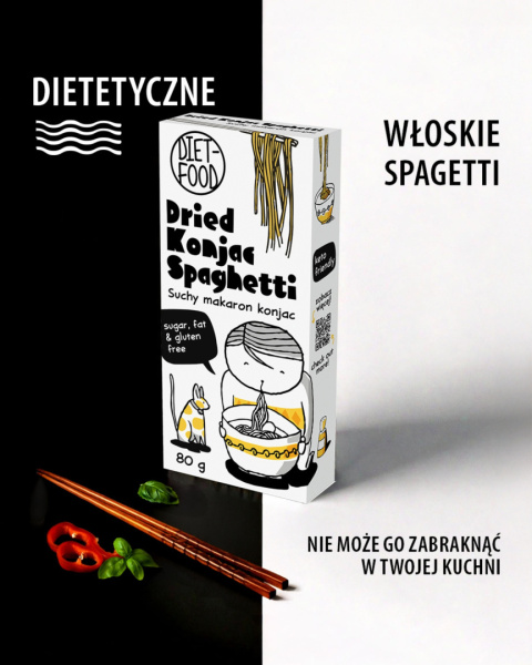 Suchy Makaron Shirataki Konjac Spaghetti 80 g Suchy Makaron Shirataki Konjac Spaghetti 80 g